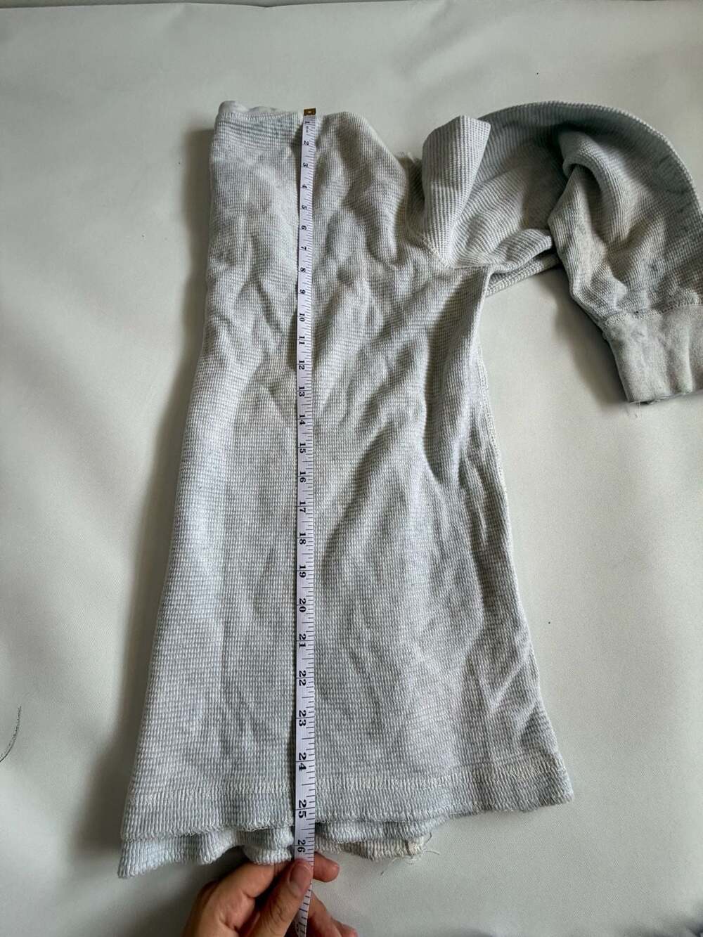 Roebuck & Co Boys Gray Thermal Waffle Henley Long Sleeve - Picture 4 of 5
